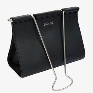 Studio Cult large Binder Clip purse bag in black vegan leather - Rare